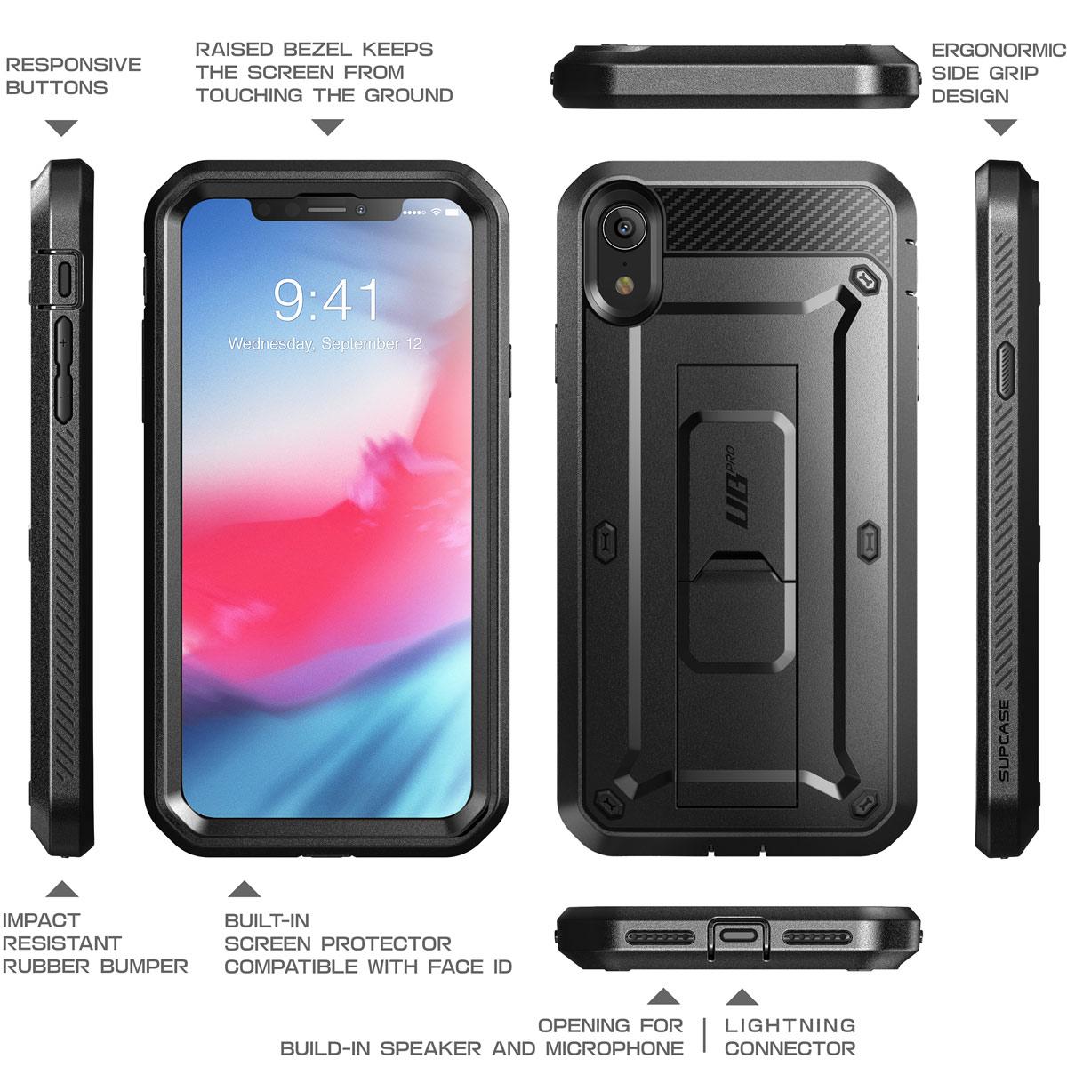 SUPCASE Outdoor Protective[Military-Grade Drop Protection] phone Case (Unicorn Beetle Pro) for iPhone XR/ Xs / X /11 Pro Max/11 Pro/11/8 Plus/8/7 Plus/7 Full-Body Rugged Holster Case