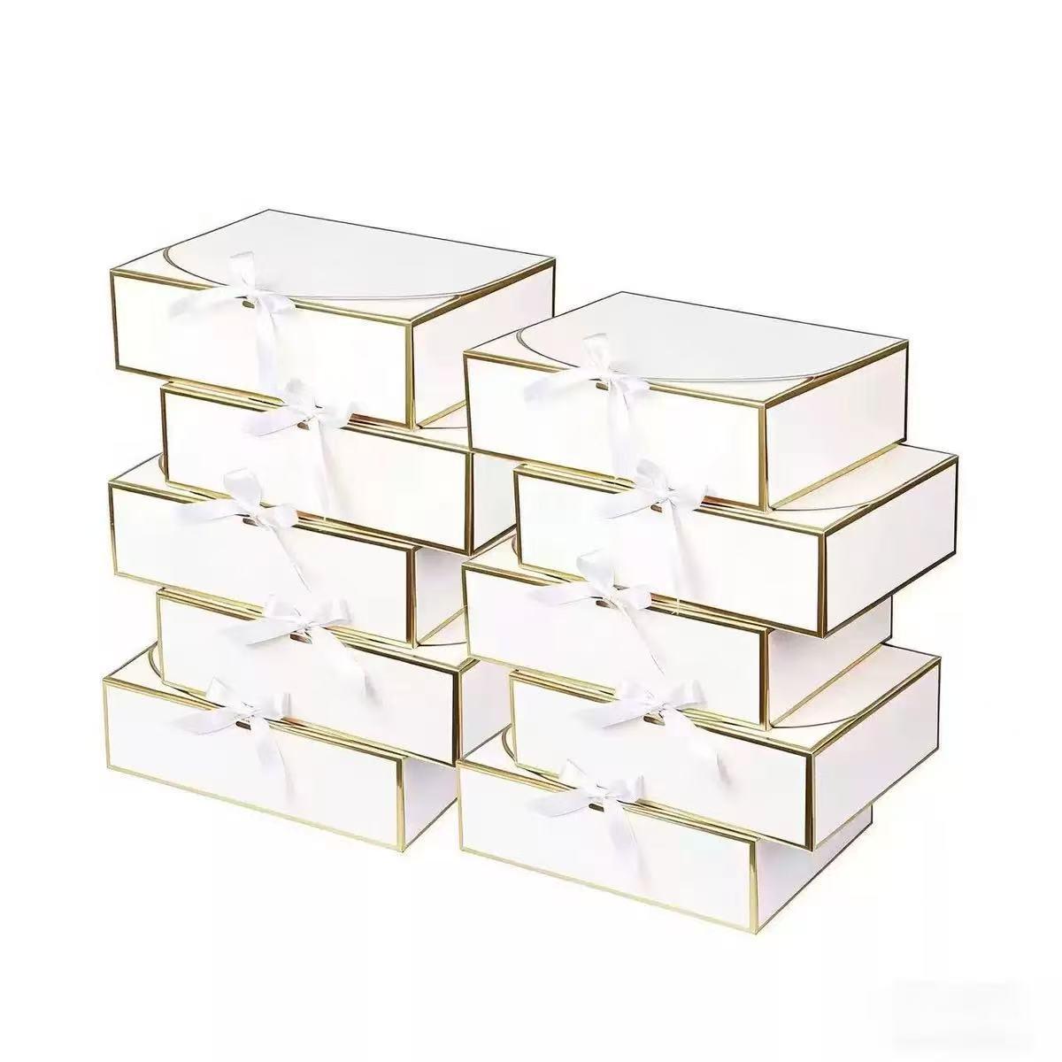 5/1pcs Classy Gift Boxes Featuring Decorative Ribbon Bows, Perfect Vessels for Lipstick Gifts, Cosmetic Bundles, Souvenirs & Birthday Favors