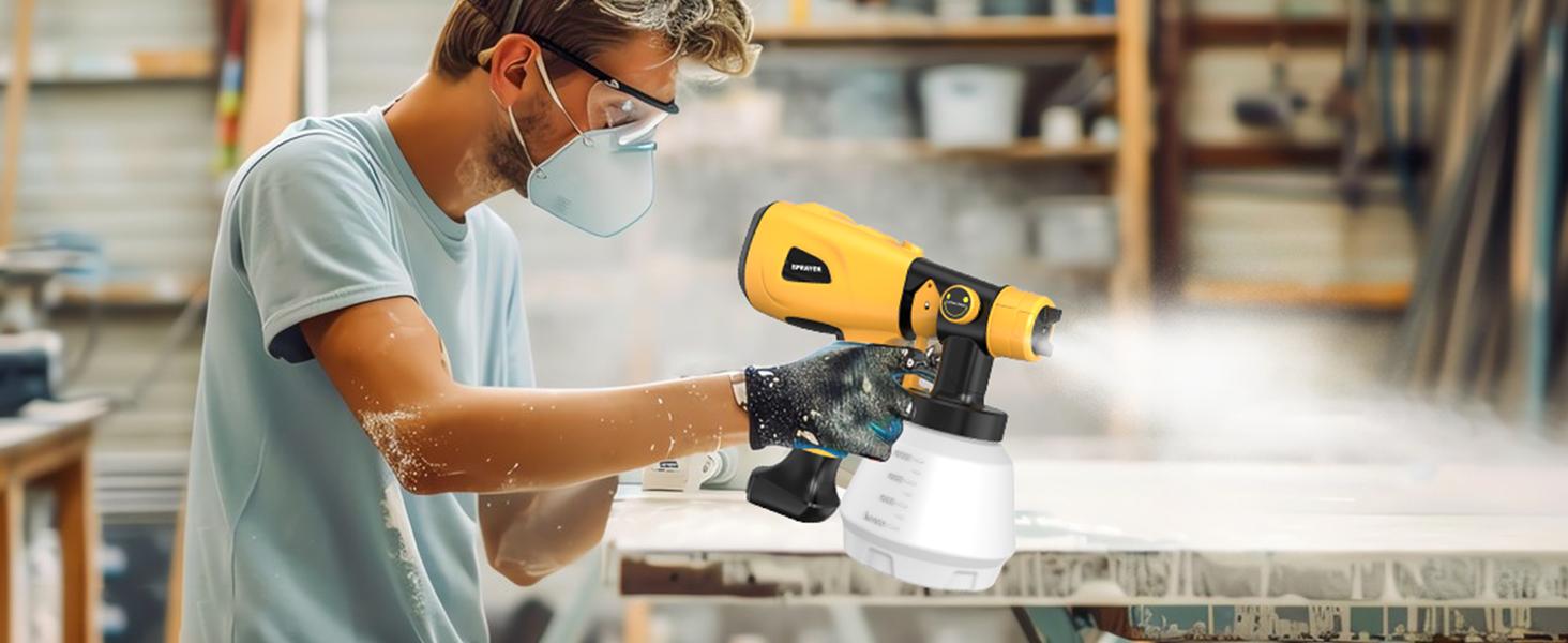 High-Power 1000W Electric Paint Sprayer with 4 Nozzles & Adjustable Spray Width, Easy to Clean – Perfect for DIY Furniture, Fences, Doors, and Walls.