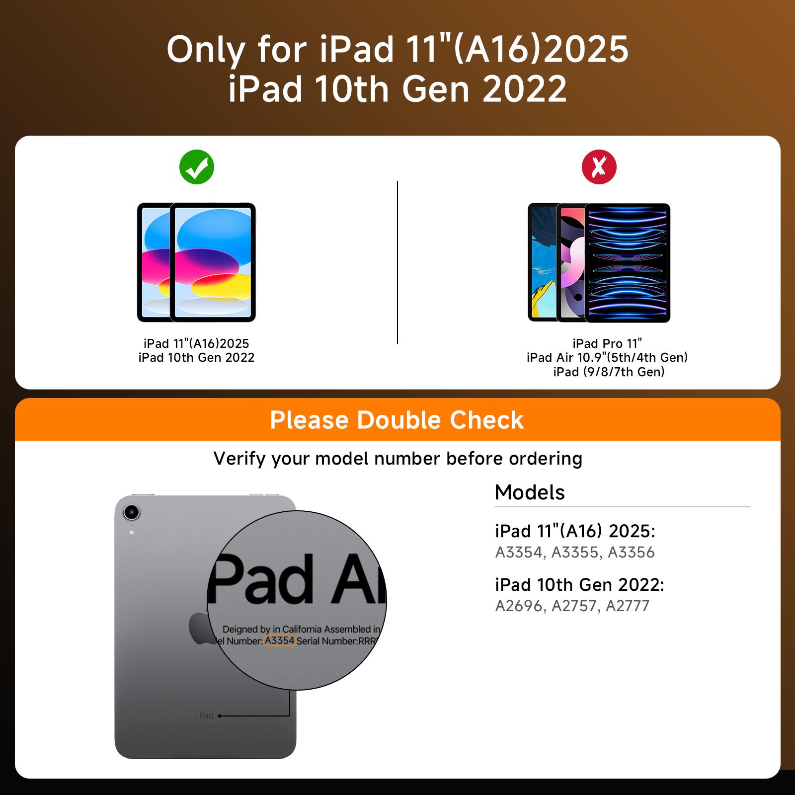 360° Rotating iPadCase  with Keyboard For(M3/M2, 2025/2024) & Air 5/4 Gen, 360° Rotating Multi-Touch Trackpad, 7-Color Backlit Keyboard,Transparent Back, Pencil Holder, Type-C Chargin