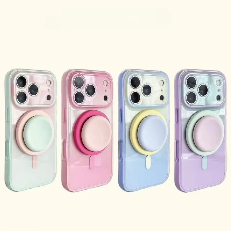 Compatible iPhone 18promax/18/ 18pro / 17 Pro Max 16 15 14 13 Case, Magnetic 2 in 1 Dual Layer Gradient Full Coverage Simple Fresh Shockproof Cover HN0719 1