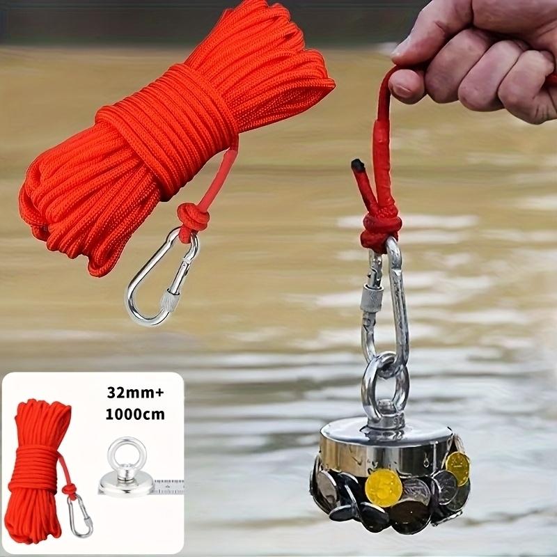 Retractable Magnetic Fishing Kit| 1000cm Long Rope| Suitable for River Fishing/Suspended and Fixed/Heavy Retrieval| 393.7-inch Load-Bearing Rope| Industrial-Grade Magnetic Design, Retractable Magnetic Fishing Kit