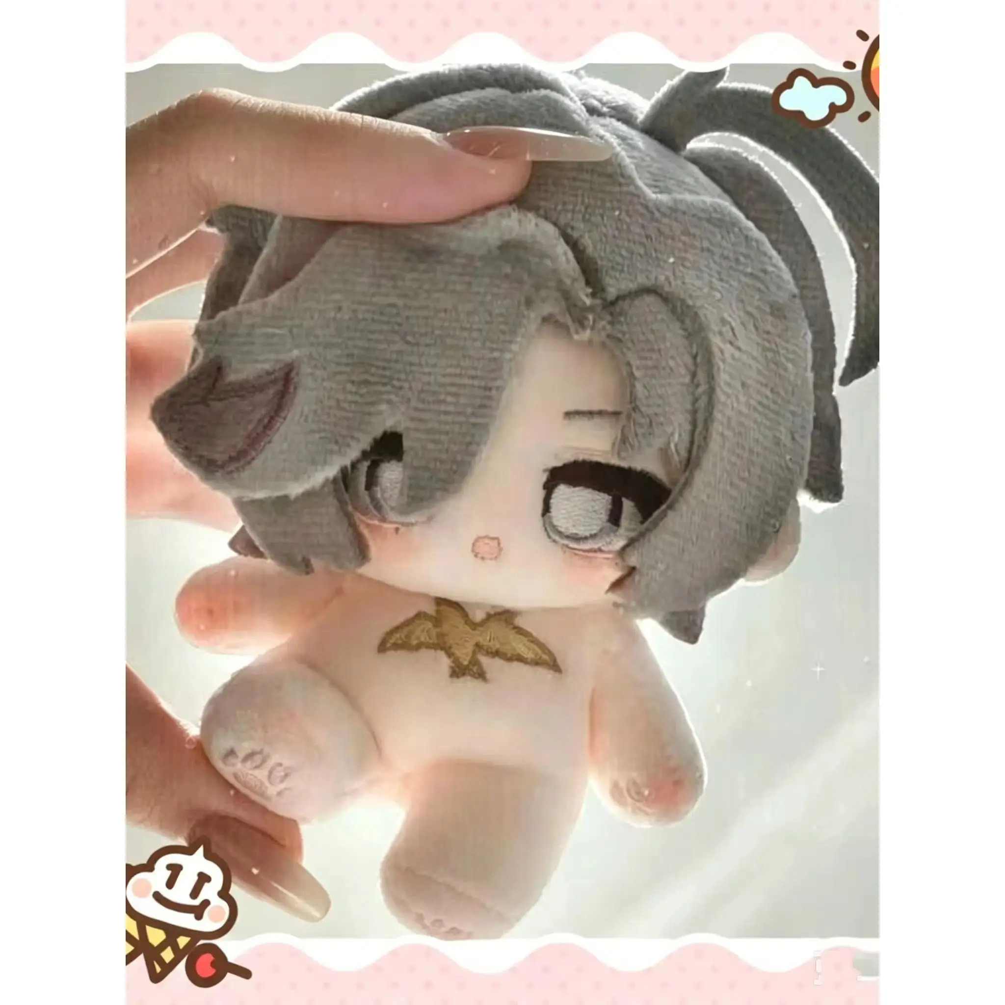 10cm Anime Genshin Impact Illuga Plushie Stuffed Illuga Dress-up Plush Doll Body Toy Collectible Figure Birthday Christmas Gift