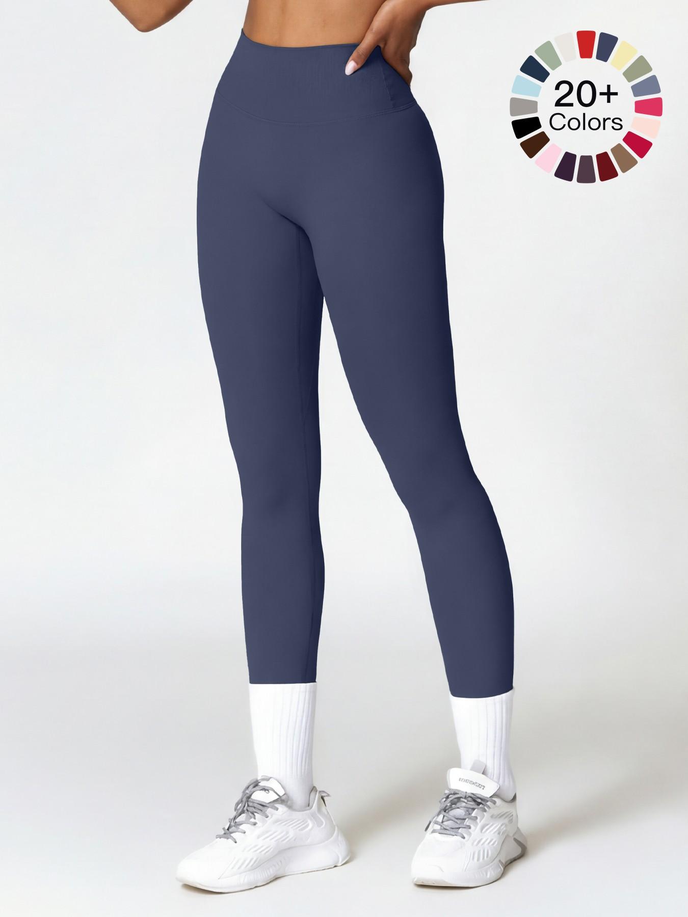 Women's High Waisted Sports Leggings, Sports Bottoms, Solid Color Skinny Pants, High Stretch Yoga Leggings, Ladies Sportswear for Indoor Outdoor Wear, Yoga Pants Women, Workout Tights