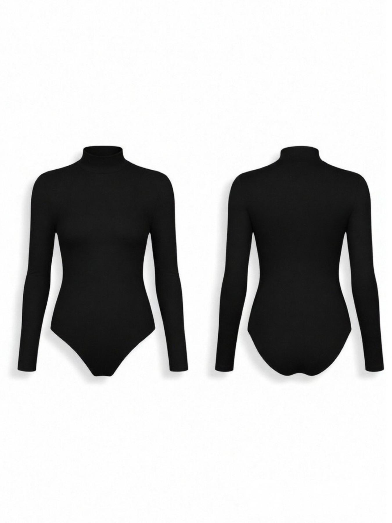 2026 Women's Long Sleeve Turtleneck Bodysuit, Slim-Fitting Thermal Compression Shapewear for All Seasons
