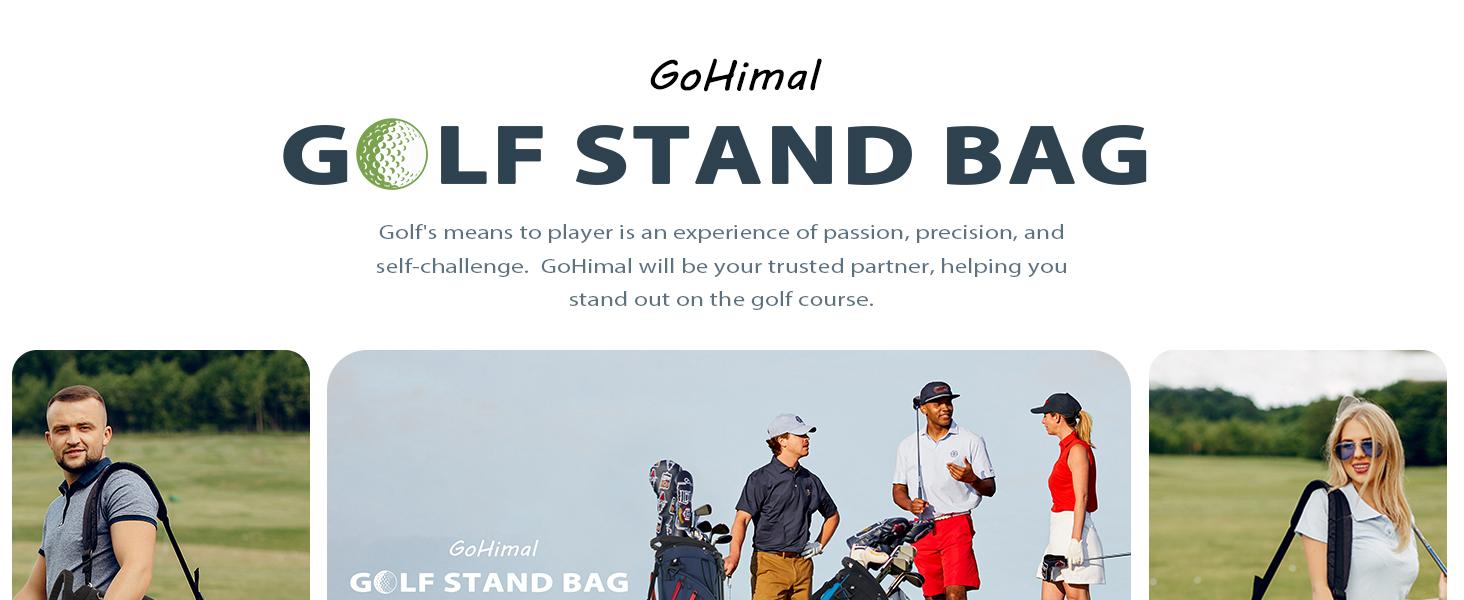 GoHimal 14-Way Golf Stand Bag, Golf Bag for Men with Stand - Lightweight & Durable Golf Club Bags for Men & Women