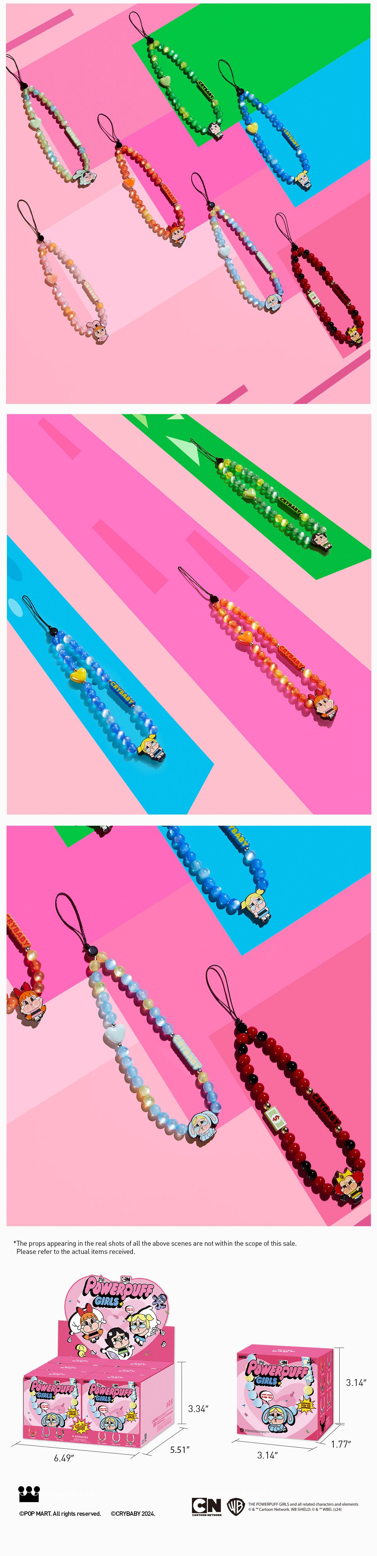 CRYBABY × Powerpuff Girls Series-Phone Charm, Blind Box, Mystery Box