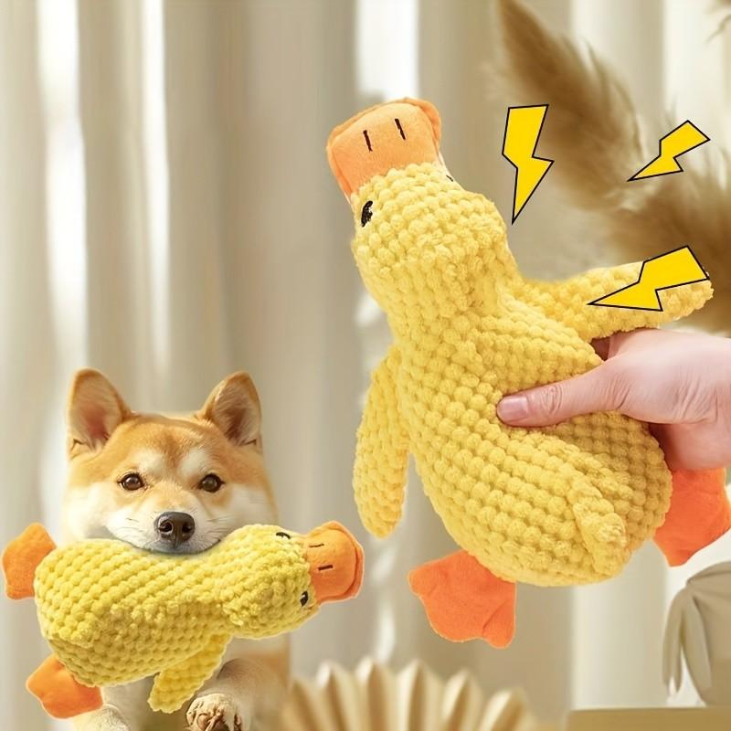 Plush Duck Dog Toy, Durable Chewable Pet Toy, Interactive Game for Dogs, Teething Relief, Suitable for All Sizes, Indoor Play