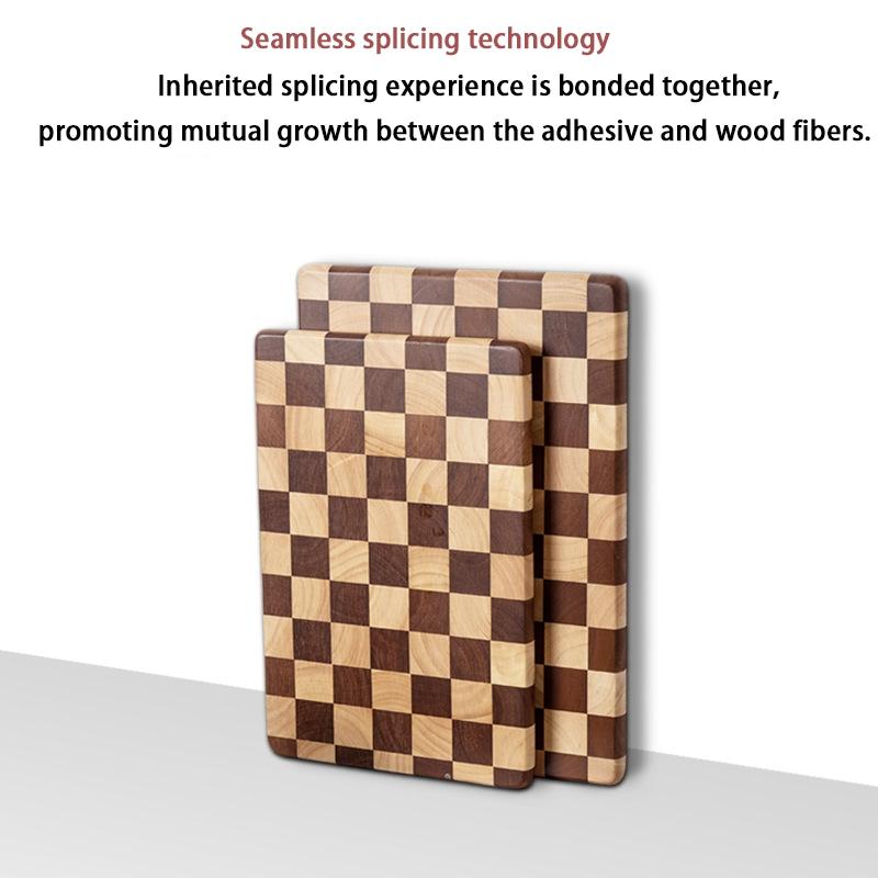 1PC Creative Checkered Wooden Cutting Board, Home Chopping Board, Mosaic Vegetable Cutting Board, Kitchen Food Prep Board, Fruit Solid Wood Board, Cooking Cutting Board, Durable Cutting Boards, Kitchenware