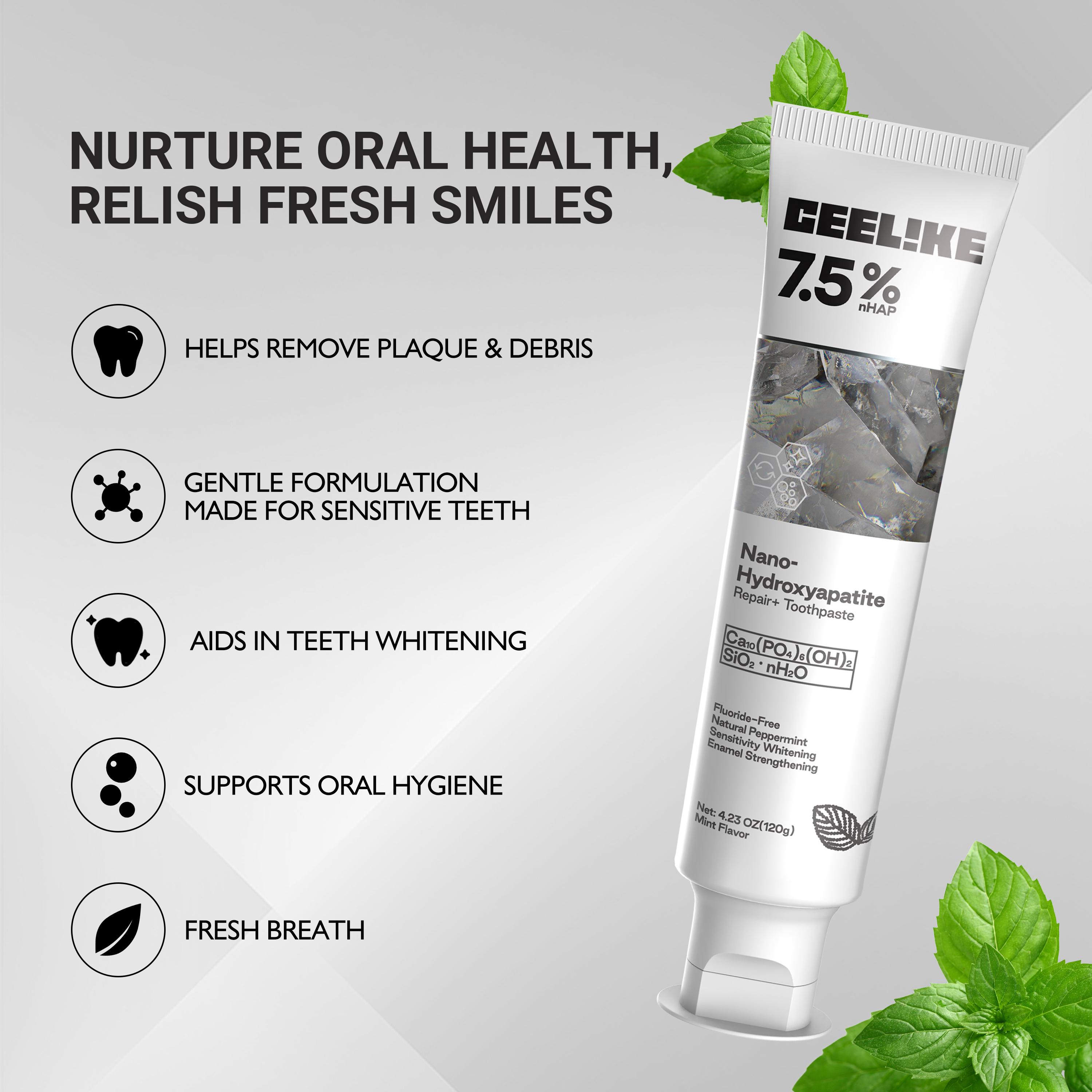 CEELIKE Red SP-6 Super Probiotic Toothpaste & Hydroxyapatite Toothpaste Set – Repairs Teeth, Freshens Breath, and Enhances Oral Health