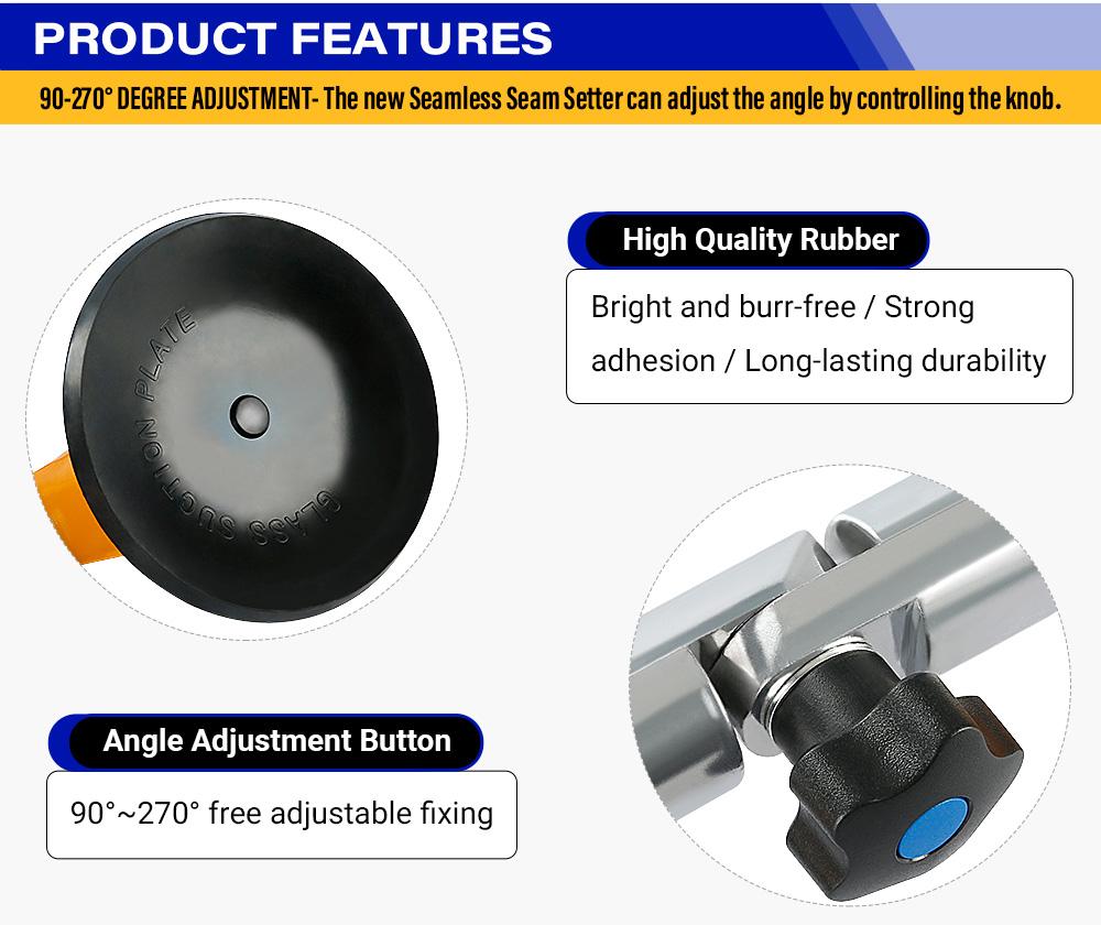 LOZLIN 2PCS 90°-270° Adjustable Suction Cup Alignment Jig - Seamless Splicing & Leveling Tool for Granite, Tile & Stone Countertops - Professional Grade Installation Kit Hardware