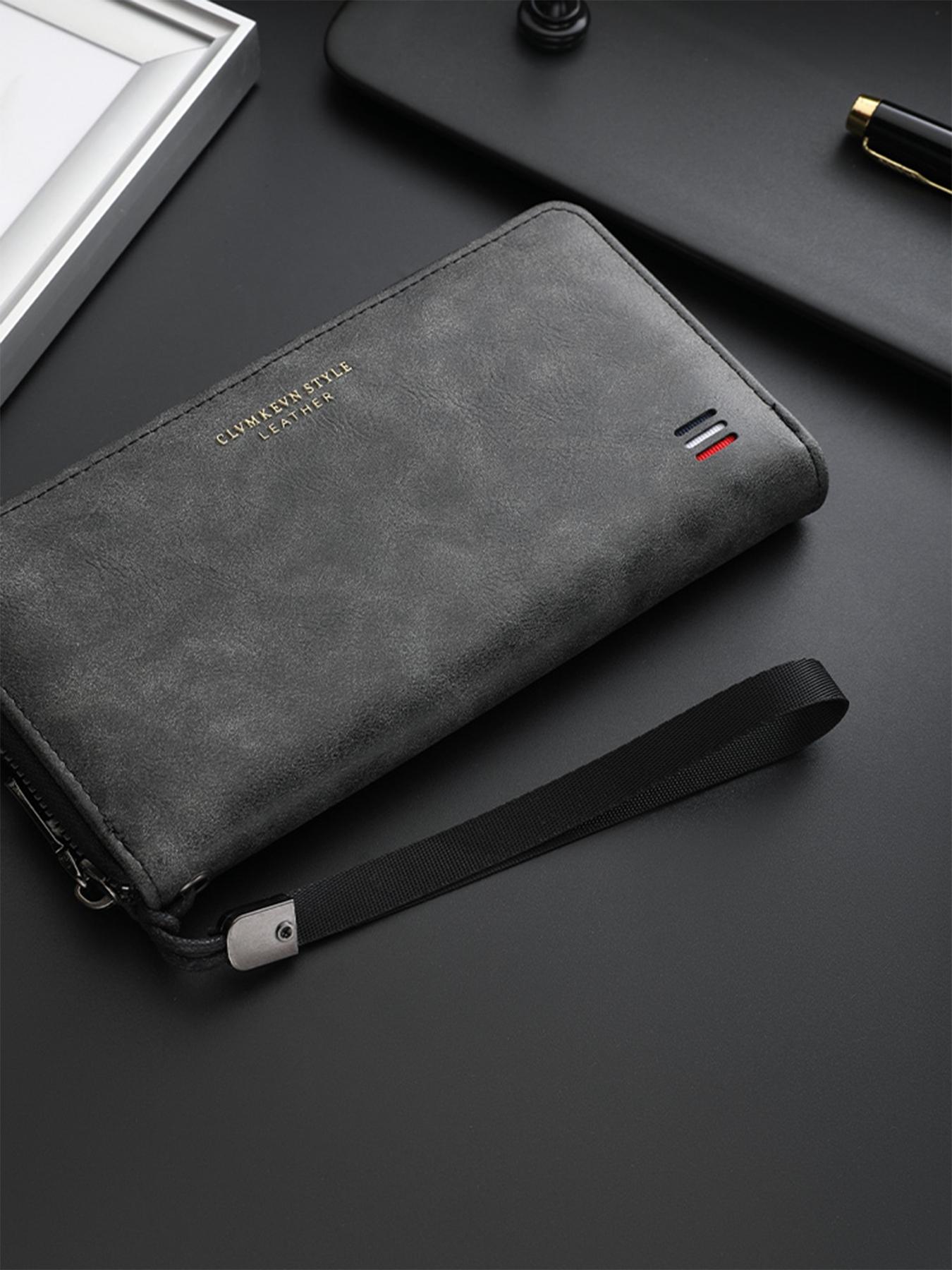 Men's Business Solid Color Long Wallet, Fashionable Zipper Wallet for Daily Used, Casual Trendy Versatile High-quality Daily Wallet, Business Wallets