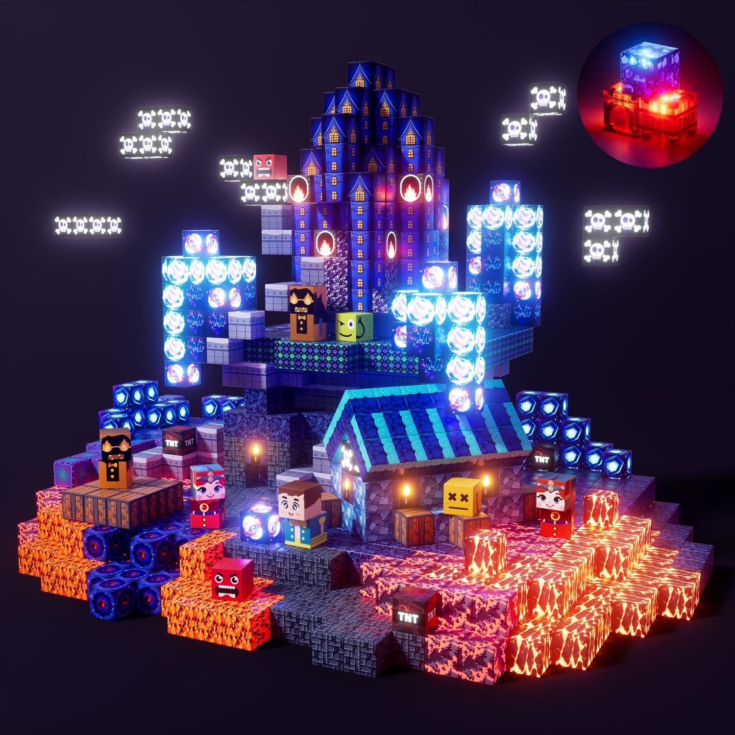 100/150 Pcs STEM Montessori Magnetic Building Blocks Set | Impact-Resistant, Smooth & Burr-Free Edges, High-Saturation Colors | Shape Recognition & Cause-and-Effect Reasoning Skills | Birthday Early Learning Gift for Toddlers Age 3+