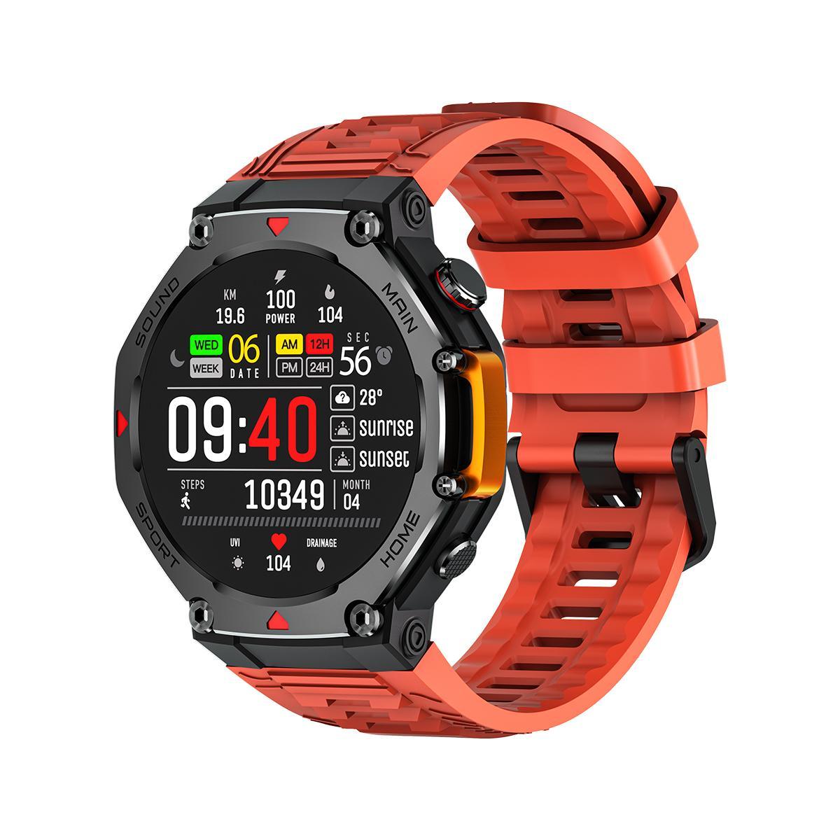 Men's Sport Smart Watch M-Rex4, 1.45 Inch HD Touch Screen, Bluetooth-compatible Call Sos NFC, Multi-Sport Modes, Heart Rate Sleep Monitor, 5atm Waterproof, 500mah Battery
