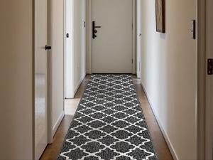 Washable Non Slip Runner Rug, Dirt Trapping Rubber Backing Carpet Runner for Entryway Hallway Kitchen Laundry Room