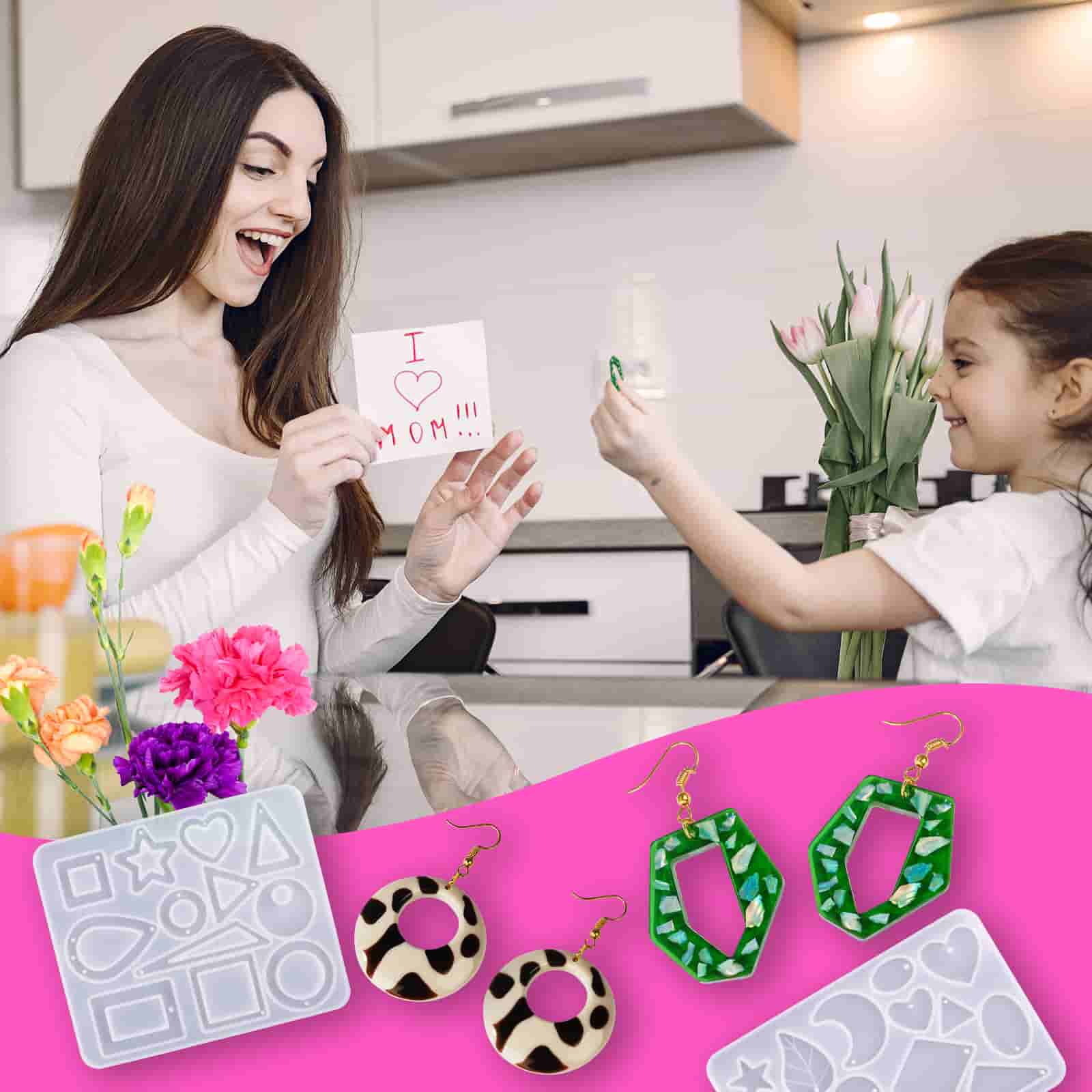 198 Count Resin Molds, Jewelry Making Kit for Jewelry, Pendant, DIY Children's Day Gift, Birthday Gift Crafts - LET'S RESIN