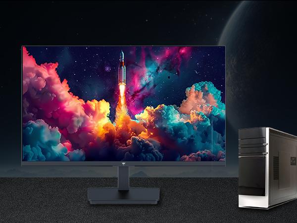 KTC 24" 2K QHD IPS 100Hz Computer Monitor, 2560*1440 1300:1 Contrast, HDR 10 Anti-Blue Light Screen, 122% sRGB, Adaptive Sync, HDMI2.0/DP/Earphone for Gaming and Office Working H24T27