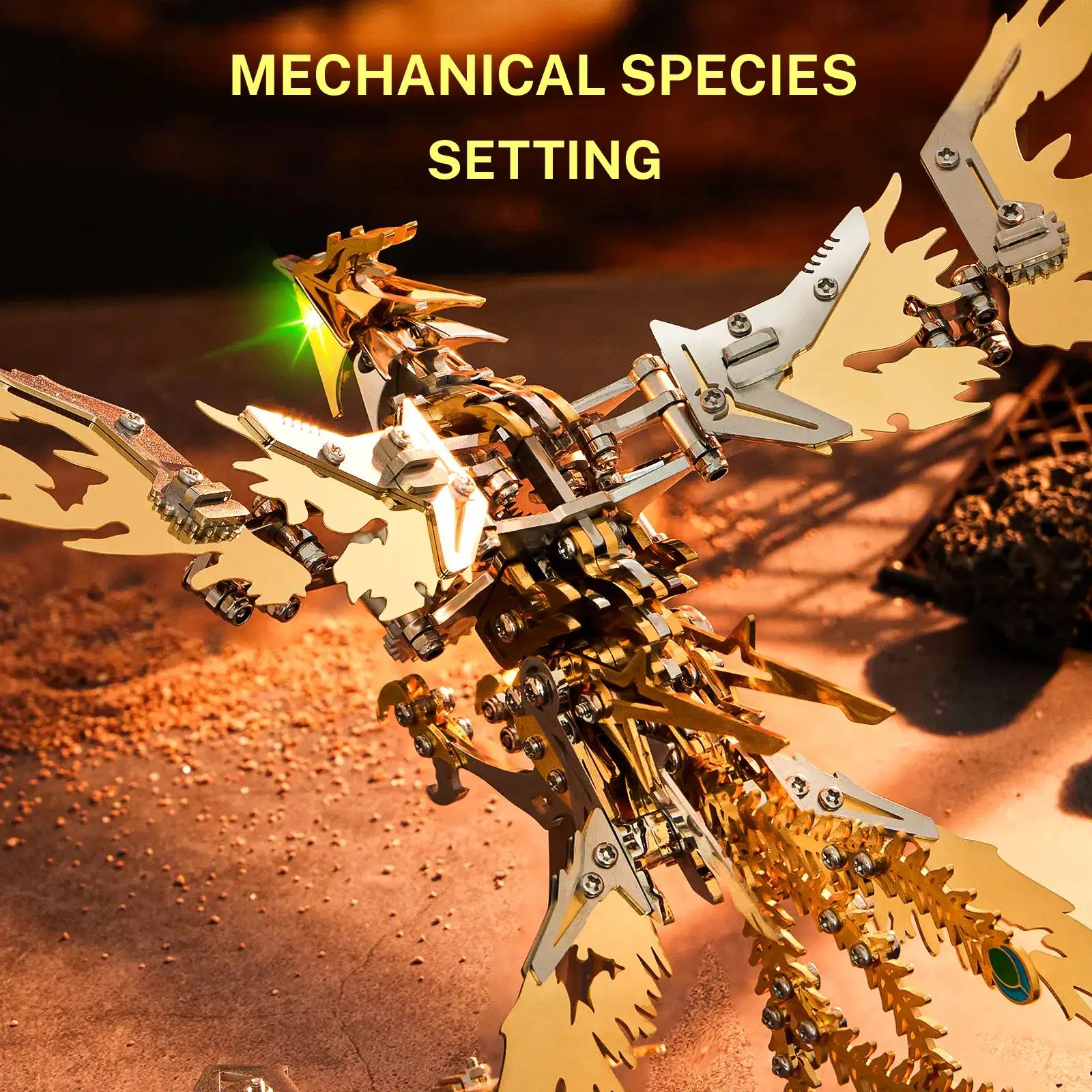 3D Puzzle Metal Model Assembly Kit Fantasy Creature & Mecha Puzzle Steampunk DIY Collectible Desk Decor Gift  Mechanical Masterpiece Stress Relief   novelty items big boy gifts