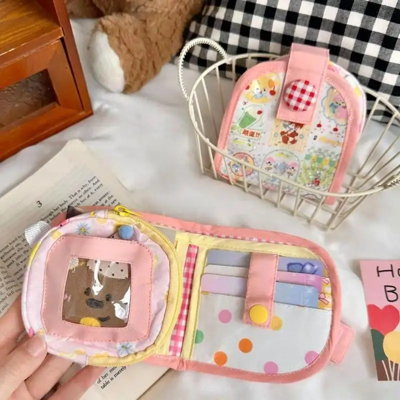 Charming Cartoon-inspired Dopamine Summer Mini Wallet with Multi-layer Card Storage