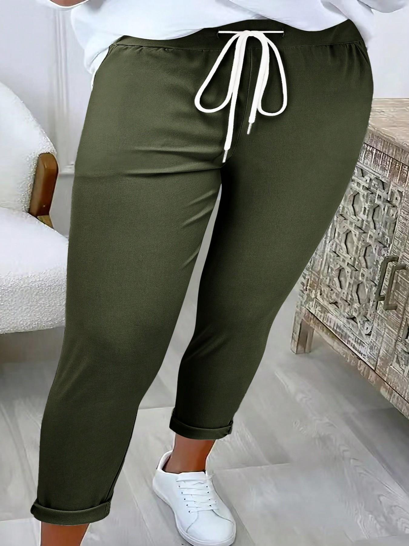 Fashion plus-size women's versatile daily commuting casual pants
