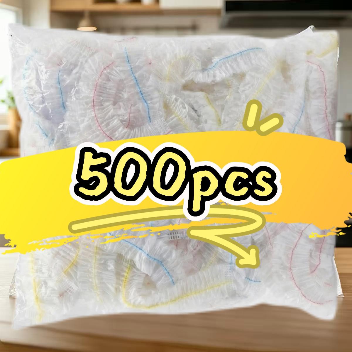 99/350/500 Disposable Food-Grade Cling Wrap and Multi-Function Food Cover Sets, Elastic and Durable Covers for Leftover Storage, Refrigerator and Table Dustproof, Large Capacity, Easy-To-Use No-Tear Film for Home Kitchen