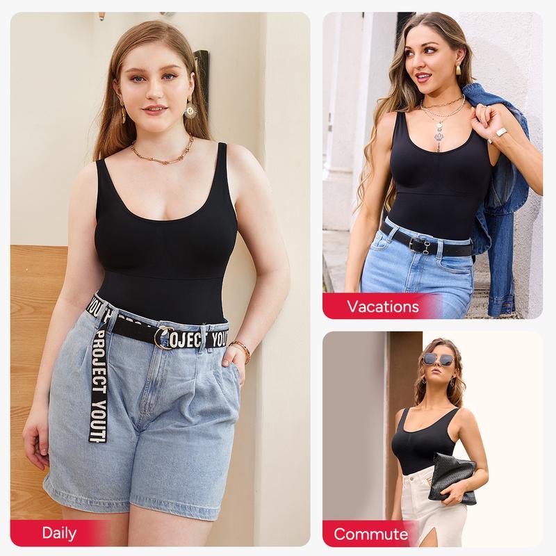 Nebility Waist Trainer for Women Corset Shapewear with Zipper Women's Waist Cincher Tank Top with Wide Shoulder Straps Basic Compression Body Shaping Underwear Womenswear