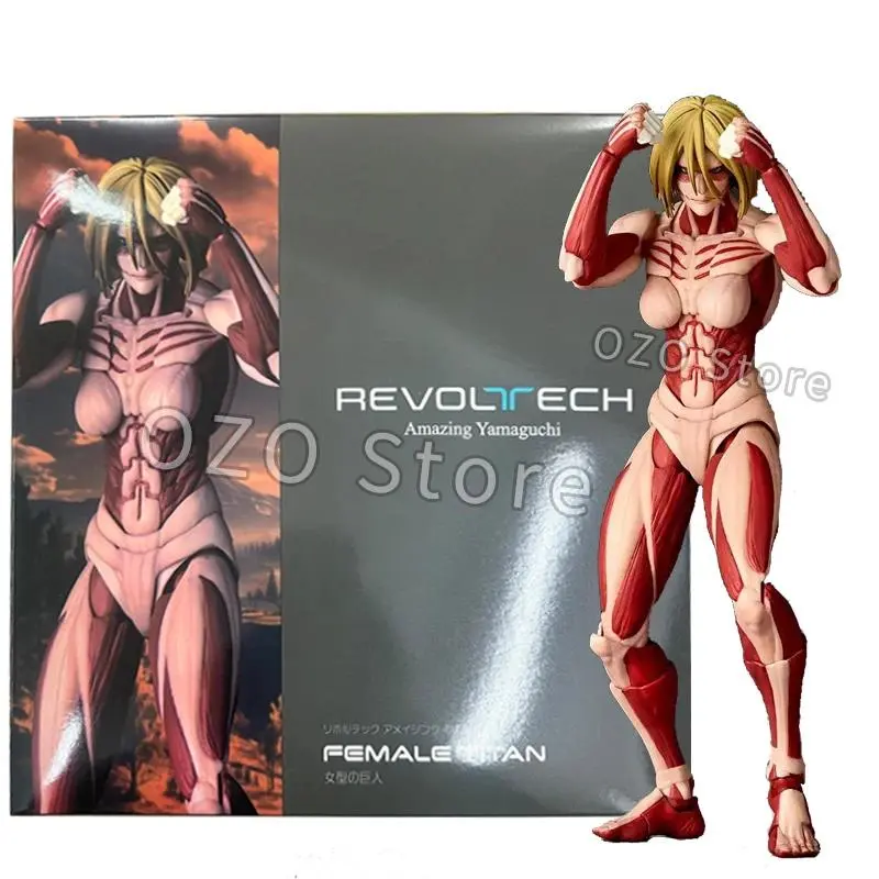 2026 New hot item Kaiyodo Attack on Titan The Female Titan Annie Leonhart Revoltech Yamaguchi Anime Action Figures Figurine Ko Model Toys Gift