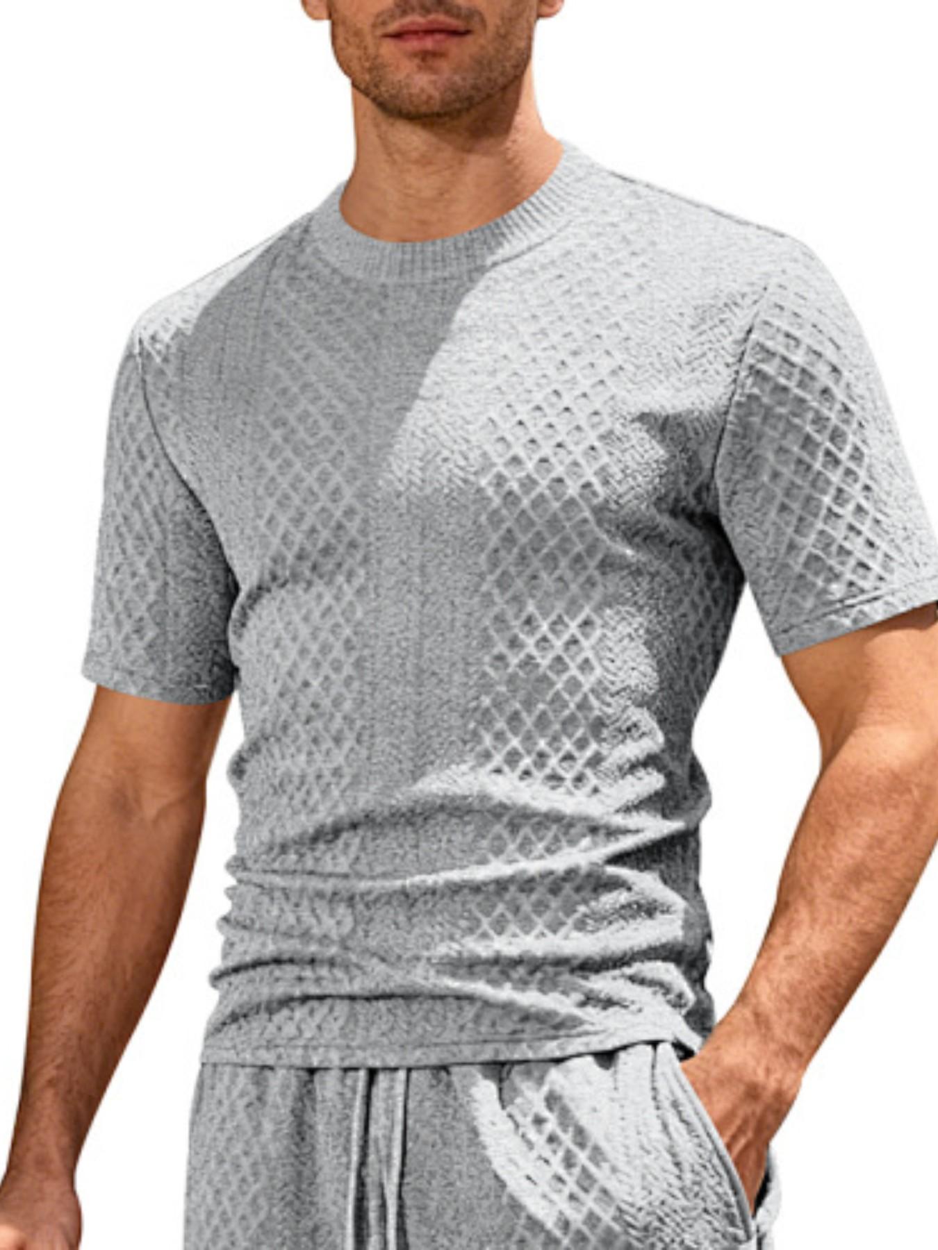 2026 Men's Heavy duty Jacquard Knitted Top Polo Shirt, Fashionable and Casual Spring/Summer Polo Top, Suitable for Daily Casual Wearing