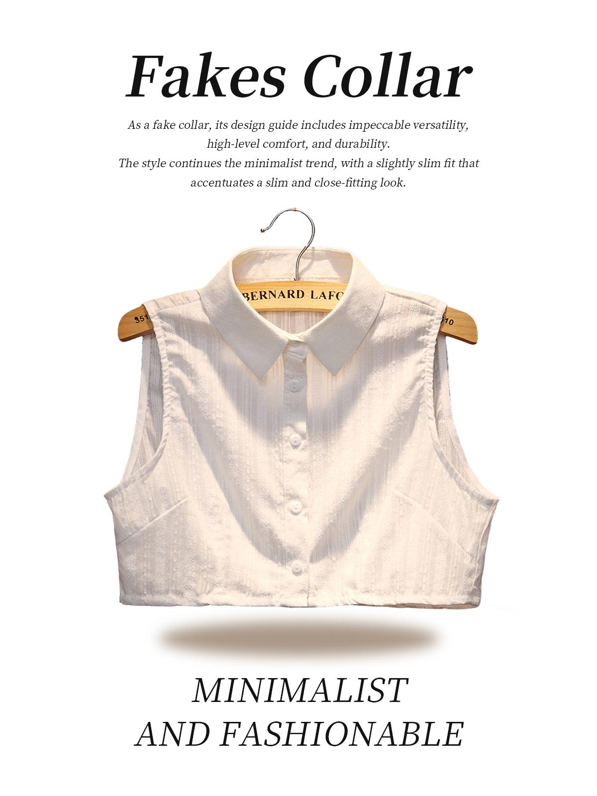 Ladies' decorative fakes collar, a pure cotton white collar, is available in multiple size specifications, including M, L, XL and 2XL. It can be matched with various coats and is suitable for wearing on all kinds of occasions.