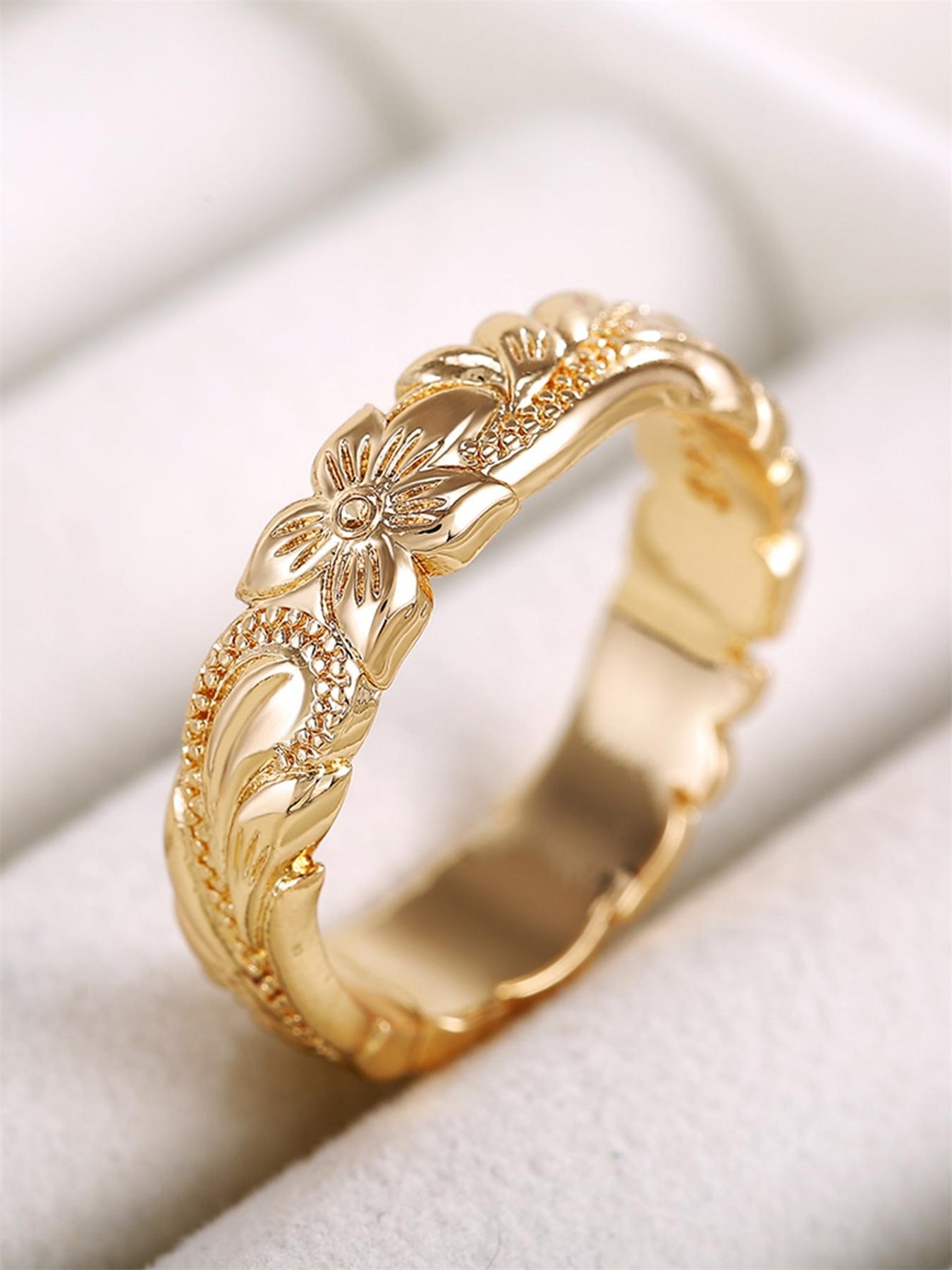 Elegant Flower Design Ring for Women, Fashion Jewelry for Party, Daily Clothing Decor, Trendy & Exquisite Wedding Engagement Anniversary Party Jewelry Gifts