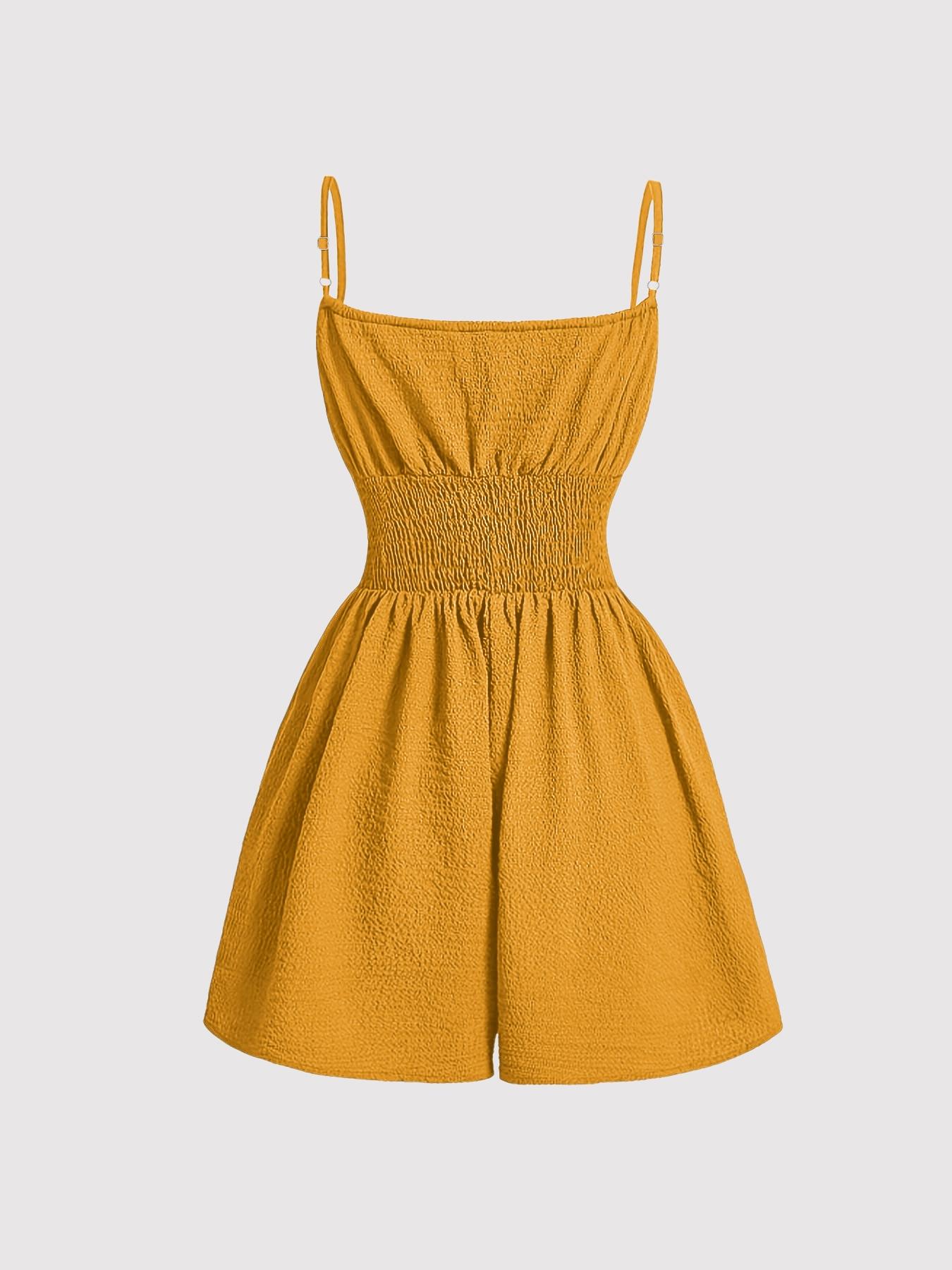 Women's Casual Sleeveless Romper with Front Tie and Elastic Waist, Stylish All-In-One Jumpsuit for Summer, Trendy Fashion for Ladies