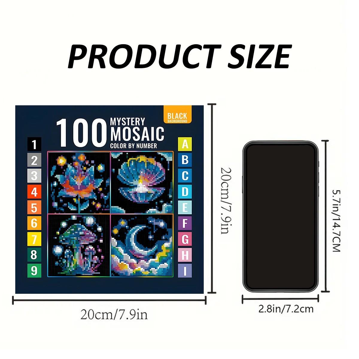1pcs Digital Stress Relief Mosaic Coloring Book, Perfect Gift for Adults, Kids, Teens, Christmas, New Year, Valentine's Day, Parties, Friends, Family
