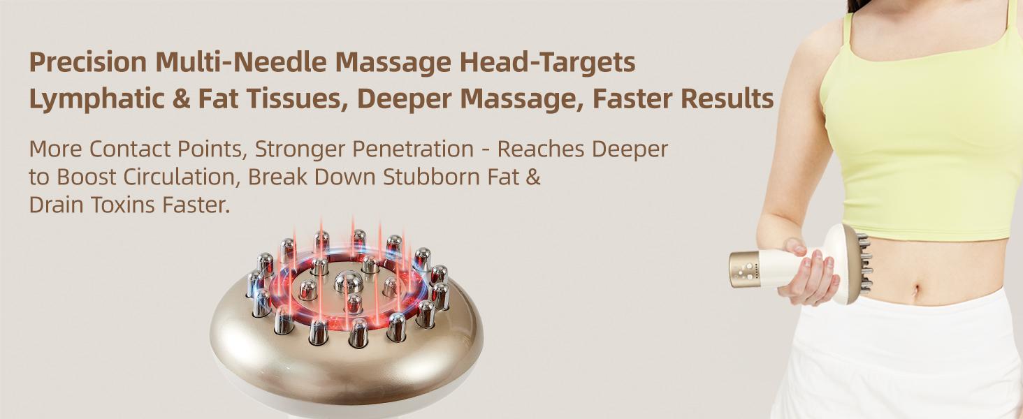 【TikTokShopRestock】Deep Tissue Massager for Sciatica & Back Pain Relief - Electric Pulse Device with Heat, Vibration, Red Light Therapy for Leg, Hip & Nerve Pain, Portable (Gold)) Detox Gift mini detail 7