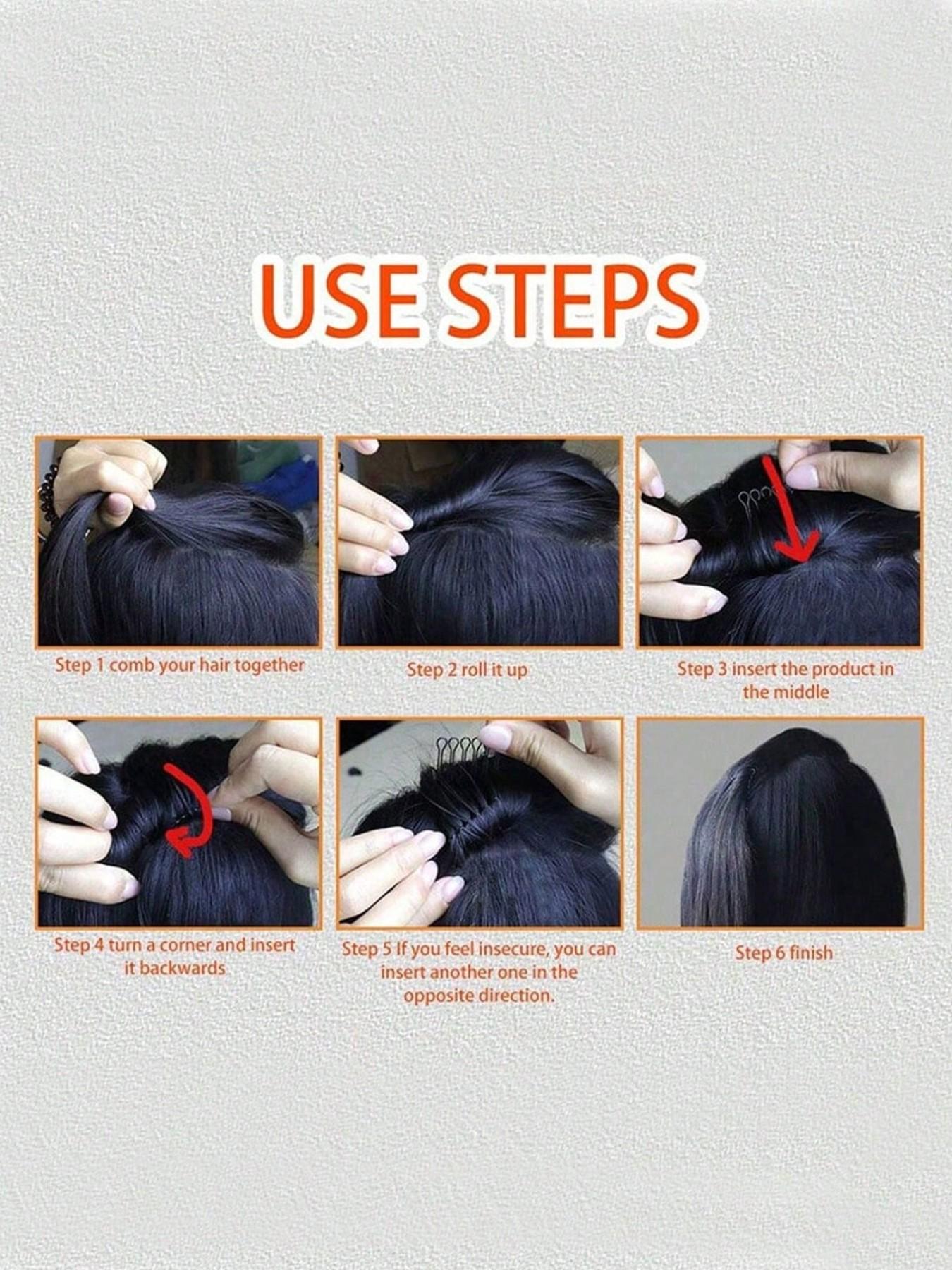 Invisible Hair Finishing Fixed Comb, Mini Bangs Bracket Styling Tool ， U-Shaped Hair Clip, Hair Accessories, Broken Hair Finisher Ornament Hair Clip Top Clip Back Of Head Invisible Bangs Fixed Insert Comb Anti