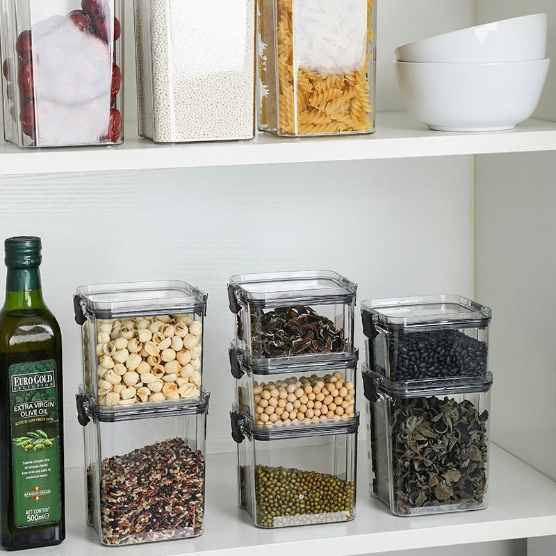 2pcs Large Stackable Sealed Spice Containers Set with Lids, Food Safety Storage Box, Detachable Spice Boxes, Multi-Purpose Kitchen Organizer