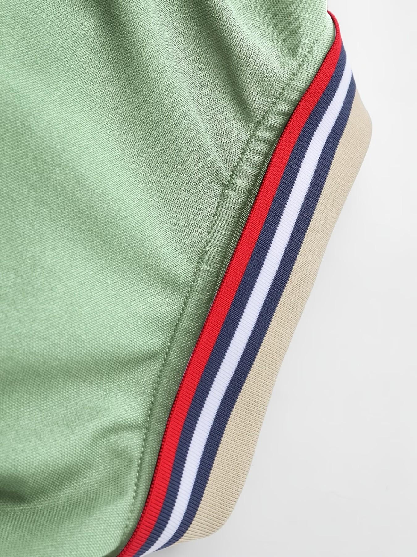 Summer New Trendy Luxury Dominican Print Polo Shirt, Men's Short Sleeve Fashion High-End T-Shirt, Business Slim Fit, Breathable Knit Fabric