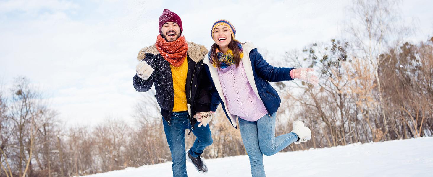 HOBIBEAR Womens Men Winter Barefoot Shoes Wide Toe Box Warm Faux Fur Lined Ankle Sneakers Outdoor Ready Unisex Design Spacious Comfort Athletic Christmas Gifts