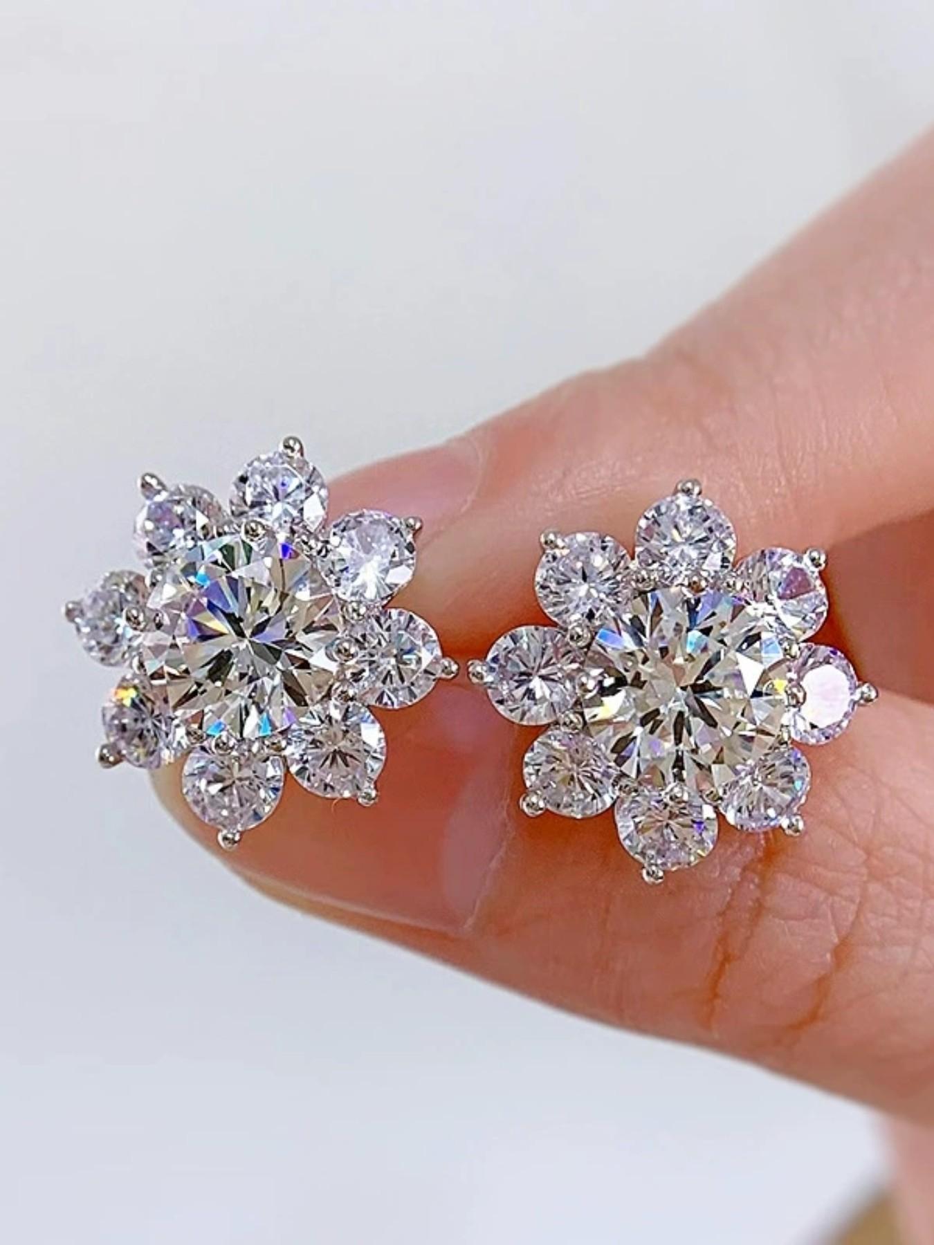 Star Design Rhinestone Decorated Bling Stud Earrings, Star Shape, Fashionable Jewelry for Women & Men, Trendy All-match & Exquisite Jewelry for Birthday Gift, Jewelry Accessories, Lightweight Earring