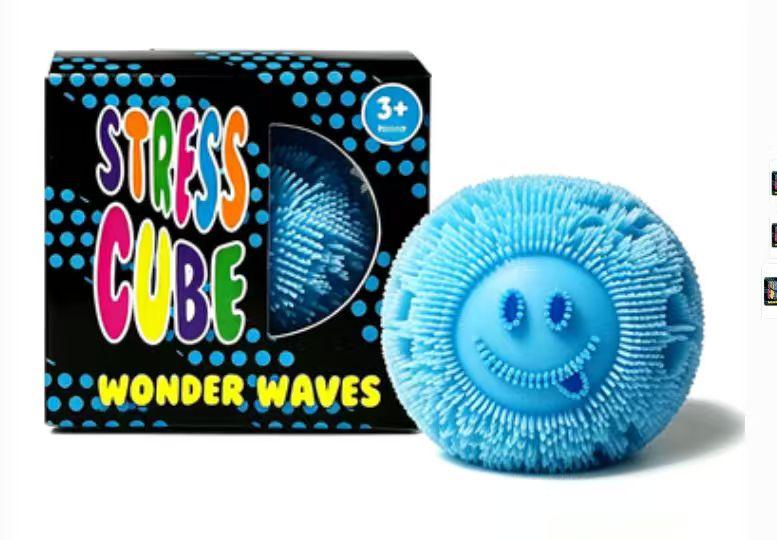 Smiley Face Squishy Stress Ball, Soft Squeeze Toy for Kids and Adults, Sensory Toy for Anxiety, ADHD and Autism Relief, Cube-Shape Stress Reliever