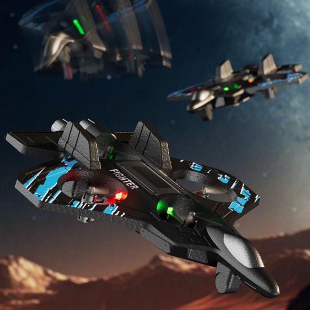 EPP Foam Remote Control Foam Fighter RC Drones Gravity Sensing Four Motor Helicopter Toy Durable with Light RC Hobby Jet Plane