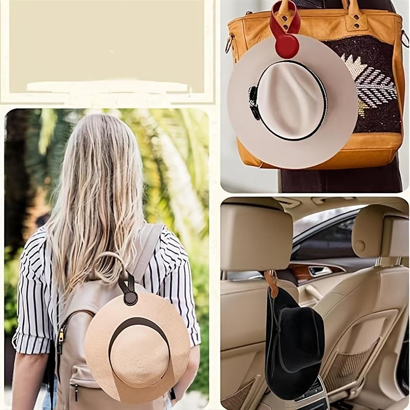 Imitation Leather Magnetic Hat Clip Outdoor Portable Hat Clip Keychain Pants Clip PU Hat Clip