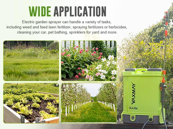 【FathersDayGift】VAXMAY Battery Powered Backpack Sprayer 4 Gallon 100 PSI Electric Garden Sprayer Works with Makita 18V Battery 5 Nozzles Telescopic Wand Included 2.6 Ah Battery & Charger Included, 100 Psi Pressure,father'sdaygifts