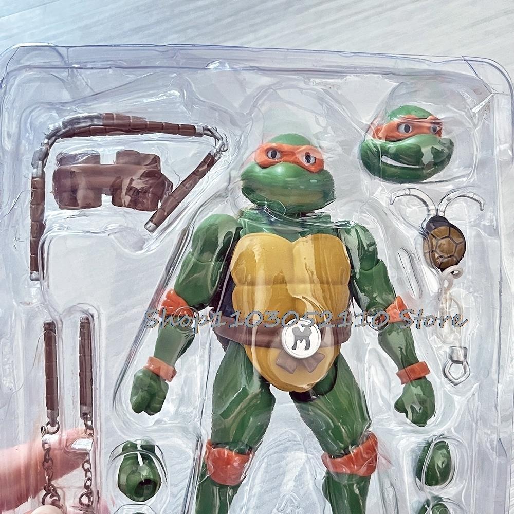 SHF Ninja Turtle Figure Neca 1990 Film Version Turtles Action Figure Raphael Leonardo Michelangelo Donatello Model  Gifts