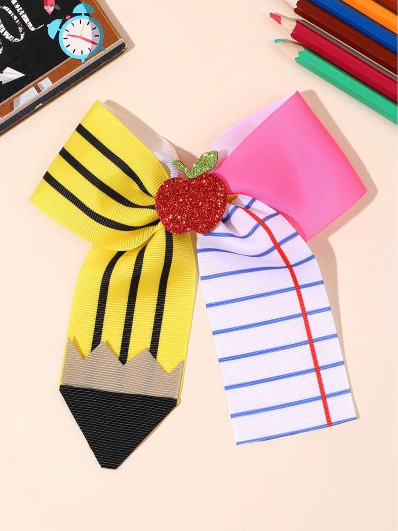 Back to School Graduation Plaid Print Bow Hair Clip, Girls Holiday Accessory, Cute Teen Student Hair Clip, Summer Party Gift