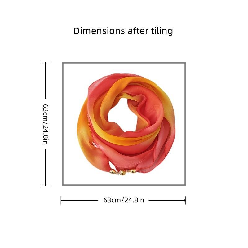 1 Piece Lightweight Rainbow Gradient Gold Ball Magnetic Scarf, Fashionable Shirt Accessory, All-Season Wear, Perfect Gift for Wife and Mother