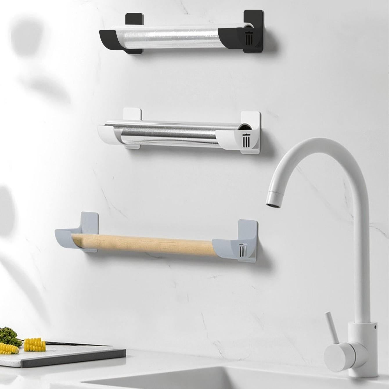 2pcs Hanging Trash Bag Holder Rack, Wall Mounted Kitchen Storage Organizer, Adjustable Angle, Ideal for Home, Kitchen, Restaurant, Hotel