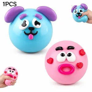 Smushers Squishy -DIY expression， Curiosities Smushers Dog Face Swap Squishy Soft Moldable Cute Slow Rise Relaxing Squishies Fidgets Sensory Fidget Relief Anxiety Stress Fun with Interchangeable Faces for Tactile Play Fun