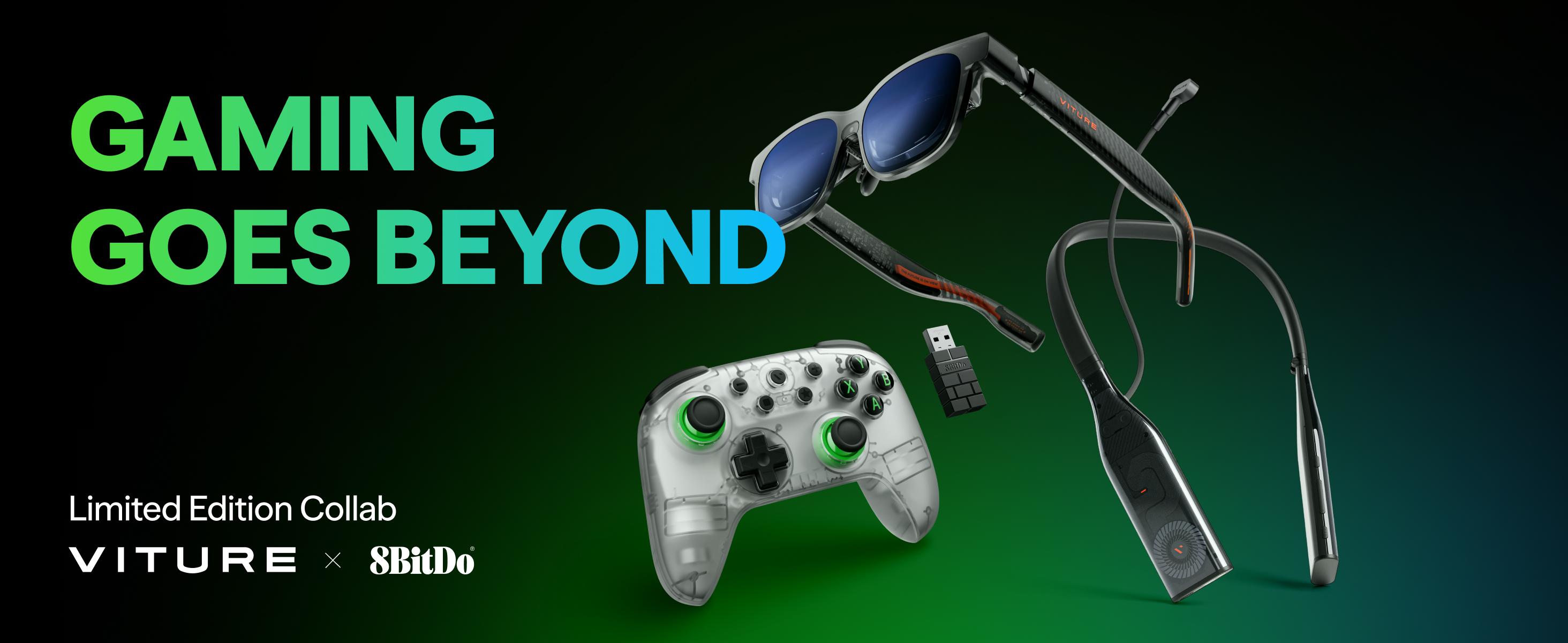 VITURE × 8BitDo Ultimate 2C 3-Mode Wireless Gaming Controller for Neckband, Android & Windows | Xbox Layout | Hall Effect Joysticks | Linear Triggers | L4/R4 Mapping | Wired, Bluetooth & 2.4G