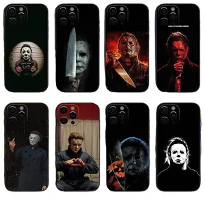 M-Michael Myers COOL Halloween Phone Case For iPhone 17 promax 17Air,17e,17,16,15,14,13,12,11,Pro,X,XS,Max,XR,Plus,Mini shockproof Soft tpu back silicone Black Cover