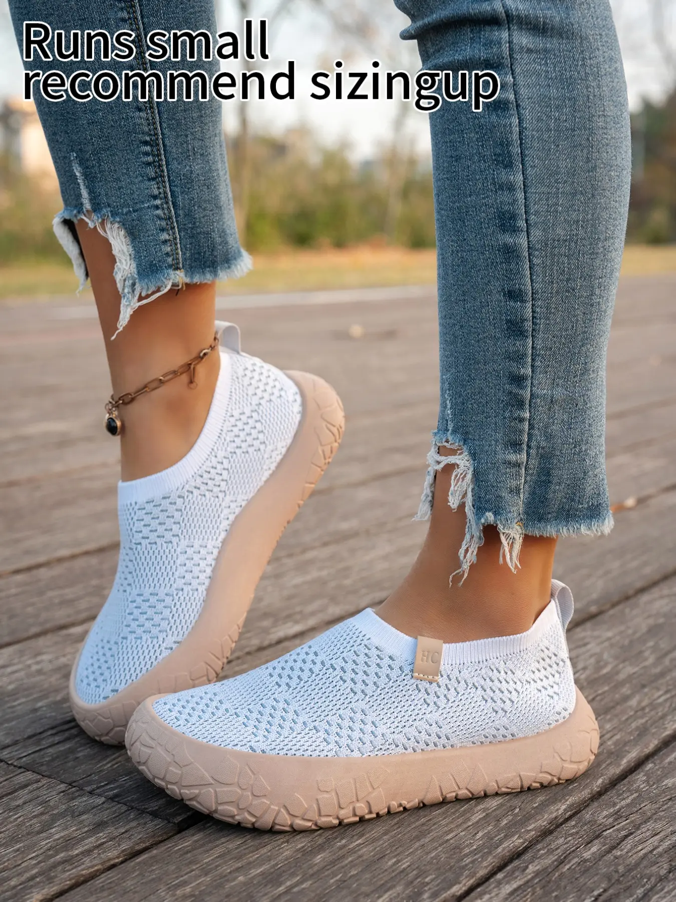 Ladies Slip-On Knit Casual Sneakers, Breathable Woven Mesh Low Top Walking Loafers, Durable Non-Slip Outsole Daily Wear Sports Shoes for Outdoor Strolls and Errands
